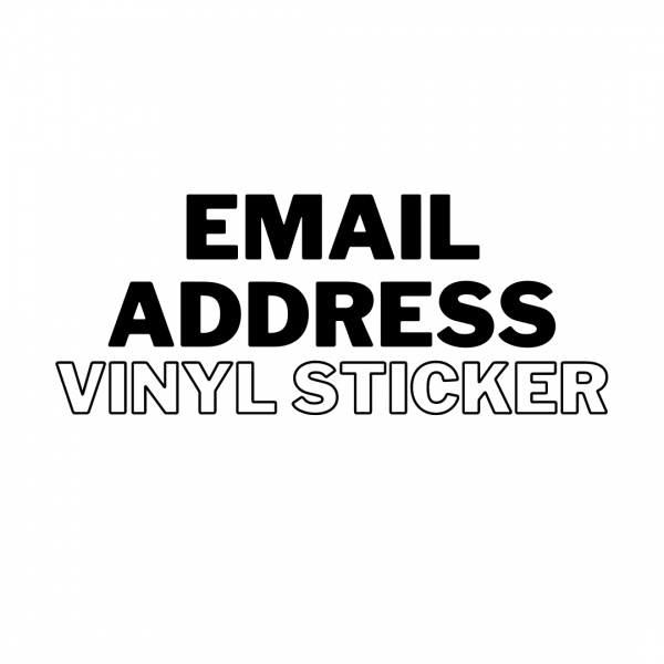 Email Address Vinyl Sticker Gold Coast