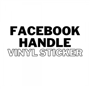 Facebook Handle Vinyl Sticker Gold Coast